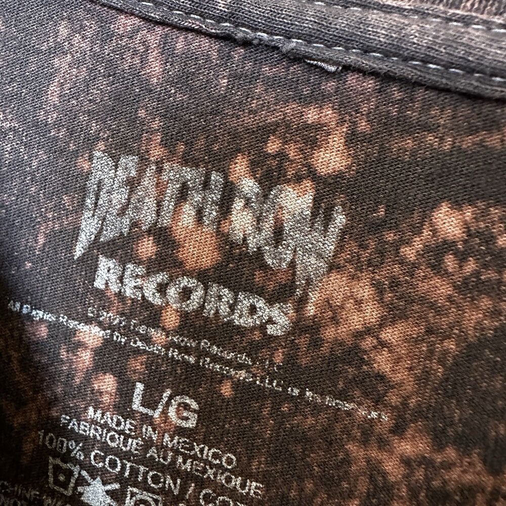 Death Row Records T-shirt Brown Bleach Tie Dye Mens Size Large - Picture 3 of 5